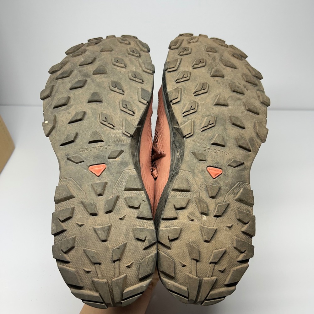 Salomon Trail Running Shoes Terracotta Pink Womens Size 7 Contagrip 413845 - Picture 8 of 8